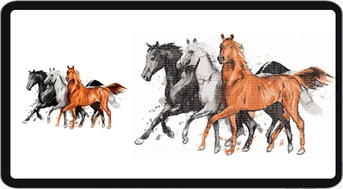 Convert image to Tufting(up to 200 colors)