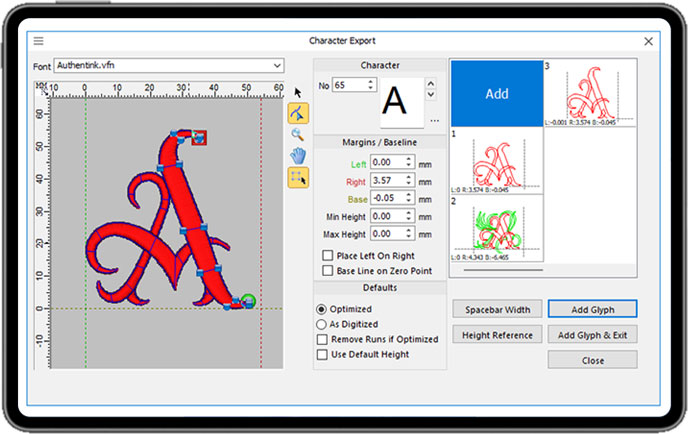 Font Character Editing